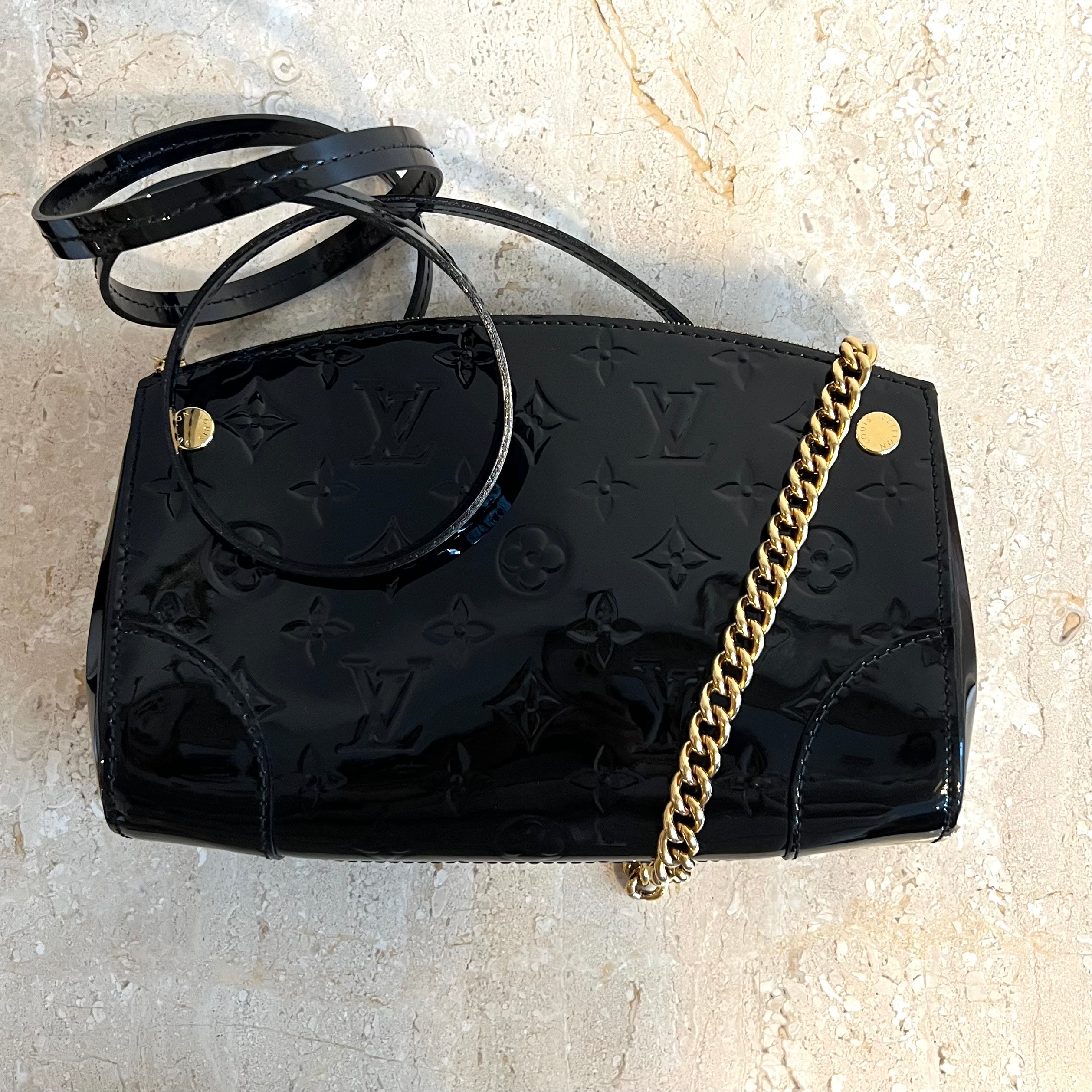 Authentic LOUIS VUITTON Black Vernis Santa Monica Bag Valamode #38 Authentic LOUIS VUITTON Black Vernis Santa Monica Bag Valamode